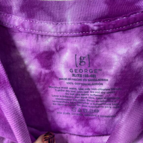 handmade tie dyed unisex tshirt XL purple ice frost pattern - Picture 5 of 6